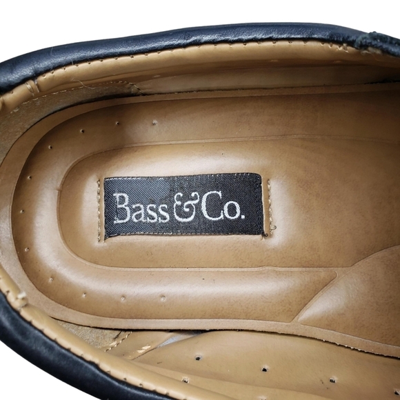 Bass & Co. | Ulysses Black Genuine Leather Square Toe Classic Slip On Loafers 11 - Picture 10 of 12